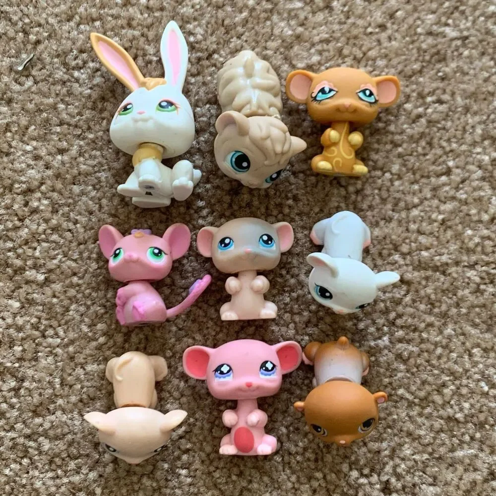 Littlest Pet Shop lot of 9 rodents rabbit mouse hamster